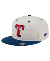 New Era Men's Cream/Royal Texas Rangers Two-Tone Corduroy 59FIFTY Fitted Hat