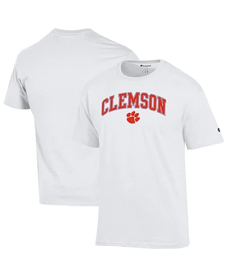 Champion Men's White Clemson Tigers Arched Logo T-Shirt