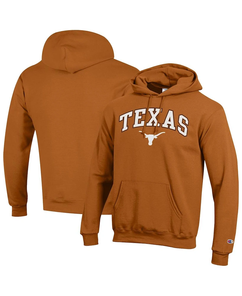 Champion Men's Texas Longhorns Arch Over Logo Pullover Hoodie