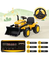 12V Kid's Ride on Excavator with Adjustable Digging Bucket