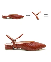 Alterre Women's Brown Snake Amal Customizable Point Slide