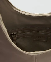 Mango Women's Half-Moon Leather Bag