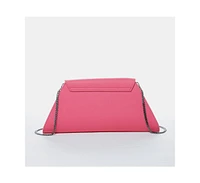 Susu Hot Pink Purse Leather Clutch Bag Crossbody Evening Purse Unique Women's Handbag