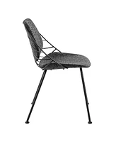 Set of 2 Leaf Fabric Dining Chairs for Kitchen or Dining Room Seating