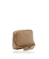 Susu Leather Crossbody Bag for Women Medium Size Beige Purse