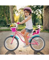 Kids Bicycle with Training Wheels and Basket for Boys and Girls Age 3-9 Years