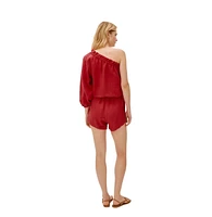 Labeca London Women's Capri Linen One Sleeve Top