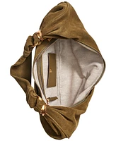 Donna Karan New York Gabardine Suede Mini Hobo Shoulder Bag