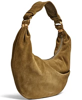 Donna Karan New York Gabardine Suede Mini Hobo Shoulder Bag