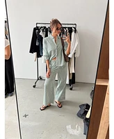 WeWoreWhat Women's Button Front Shirt