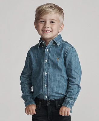 Polo Ralph Lauren Toddler and Little Boys Cotton Chambray Shirt