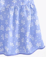 With Jules Big Girls Short-Sleeve Smocked-Bodice Dress