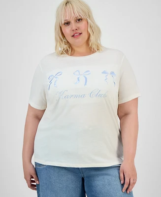 Grayson Threads, The Label Plus Trendy Crewneck Karma T-Shirt