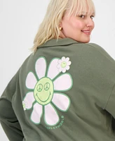 Grayson Threads, The Label Trendy Plus Collared Daisy Sweatshirt