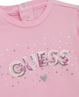 Guess Baby Girls 2-Piece Short Sleeve T-Shirt and Active Shorts Set