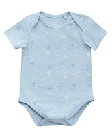 Guess Baby Boys 5-Piece Bodysuits, Shorts, Bib and Socks Set