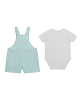 Guess Baby Boys 2-Piece Bodysuit and Terry Overall Set