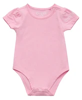 Guess Baby Girls 2-Piece Short Sleeve Bodysuit and Embroidered Overall Set