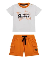 Guess Baby Boys 2-Piece Short Sleeve T-Shirt and Active Shorts Set
