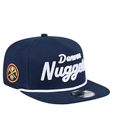 New Era Men's Navy Denver Nuggets Team Text Golfer Snapback Hat