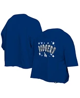 New Era Big Girls Blue Los Angeles Dodgers Flip Sequin Team T-Shirt