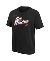 Nike Big Boys and Girls Black San Francisco Giants 2025 City Connect Wordmark T-Shirt