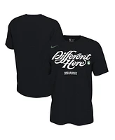 Nike Men's and Women's Black Boston Celtics 2025 Nba Playoffs On-Court Mantra T-Shirt