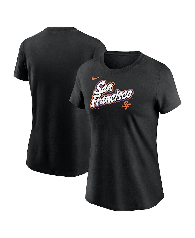 Nike Women's Black San Francisco Giants 2025 City Connect Wordmark T-Shirt