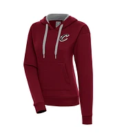 Antigua Women's Wine Cleveland Cavaliers Brushed Metallic Victory Pullover Hoodie