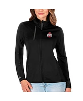 Antigua Women's Black/Silver Ohio State Buckeyes Generation Full-Zip Jacket