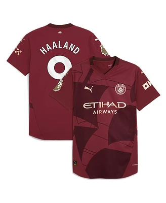 Puma Men's Erling Haaland Burgundy Manchester City 2024/25 Third Authentic Player Jersey
