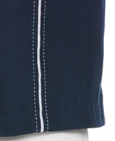 Cubavera Men's Pick Stitch Panel Short Sleeve Button-Down Shirt