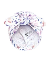 Hudson Baby Baby Girls Hudson Turban Cotton Headwraps, Modern Floral, 0-24 Months