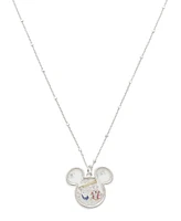 Disney Mickey Mouse Crystal Baseball Shaker Pendant Necklace