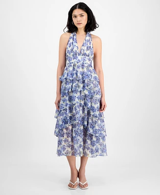En Saison Women's Odessa Printed Tiered Maxi Dress