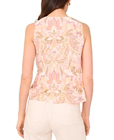 Sam & Jess Petite Paisley Side-Tie Cowlneck Top