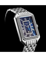 Stuhrling Lustra 32mm Rectangle Quartz Fashion Watch with Crystals