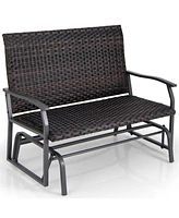 All Weather Outdoor 2-Person Swing Glider Bench with Quick Dry Foam Seat