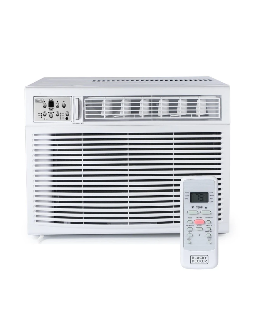 Black+Decker Window or Through The Wall Air Conditioner 18000 Btu, Ac Window Unit Cools Up to 1000 Square Feet, Window Ac Unit with Remote Control, 3
