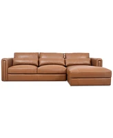 Touville 2-Pc. Leather Sectional with Chaise, Exclusively at Macy's