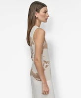 Dkny Women's Floral-Look Knit Tank Top