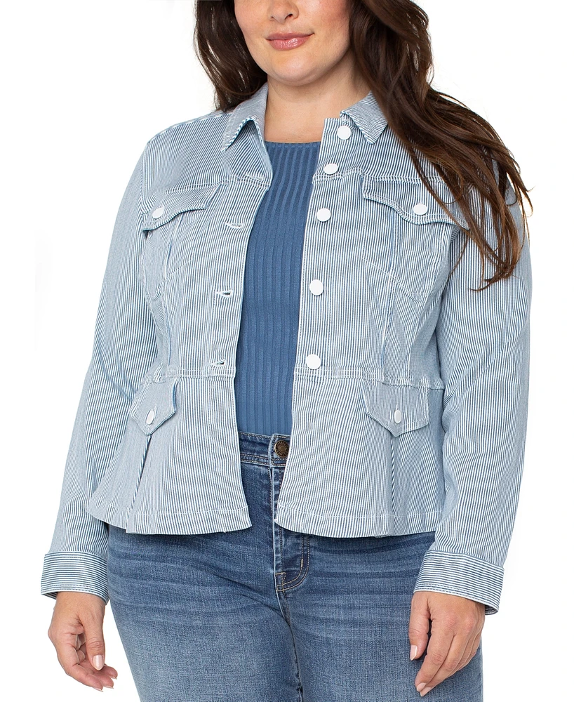 Liverpool Los Angeles Trendy Plus Peplum Jacket