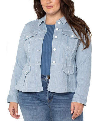 Liverpool Los Angeles Trendy Plus Peplum Jacket