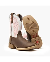 Durango Boys Lil' Rebel Pro Trail Brown and White Western Boot