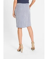 Olsen Women's Seersucker Pull-On Skirt