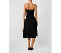WeWoreWhat Women's Ribbed Cotton Midi Dress