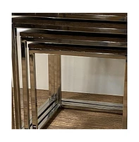 Set Of 4 Modern Rustic Nesting Accent Tables