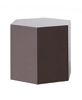 Modern Light Grey High Gloss Hexagonal End Table
