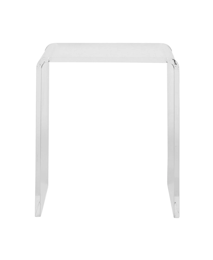Heavy Duty Square End Table – Strong Plastic and Acrylic Build for Your Living Room