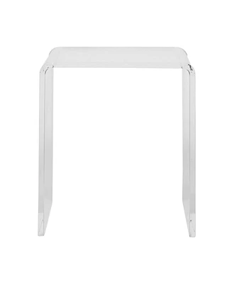Heavy Duty Square End Table – Strong Plastic and Acrylic Build for Your Living Room